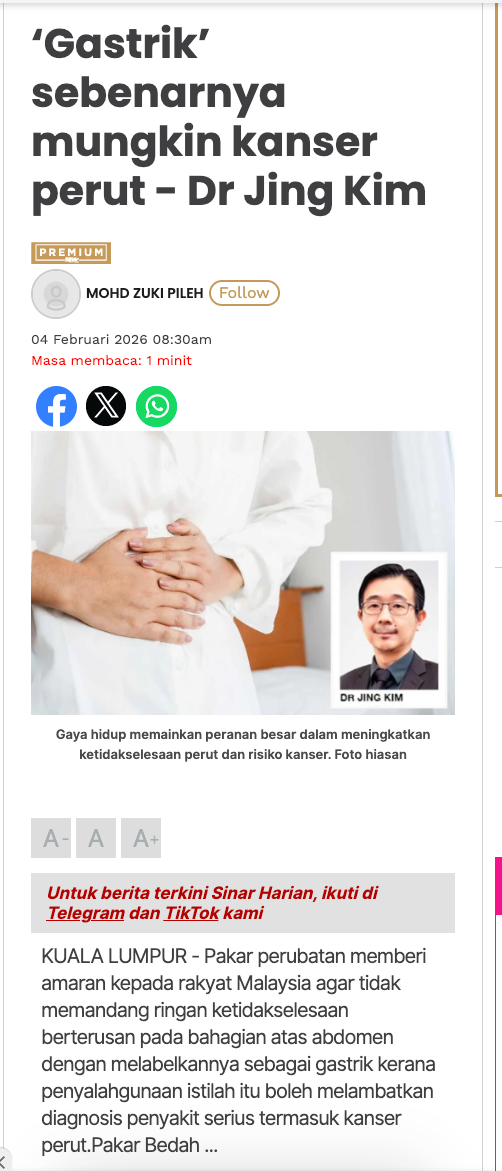 Laporan akhbar gastrik dan GERD